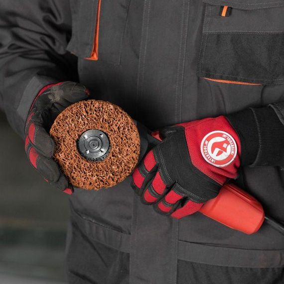 Диск зачистний з спіненого абразиву помаранчевий 125*22.2*13 мм, P46, T27 INTERTOOL BT-0605 | Зображення 7