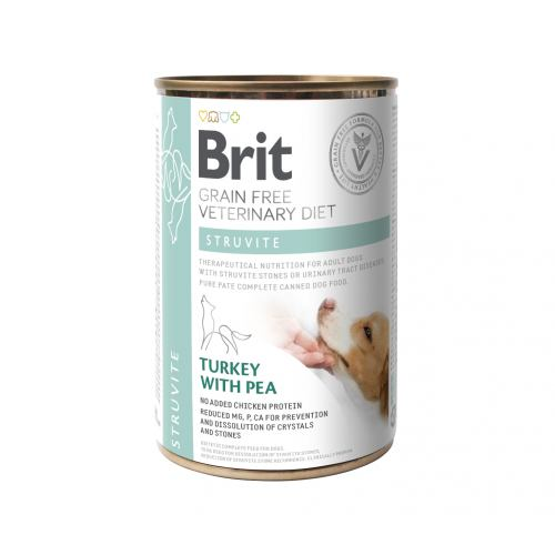Влажный корм Brit VeterinaryDiet для собак при лечении и профилактики мочекаменной болезни с индейкой 6шт*400г