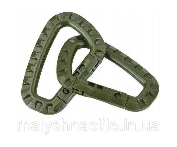 Набір 2 карабіни тактичні Mil-Tec Олива KARABINER ABS (2 ST./BLISTER) OLIV (15921001) | Зображення 3