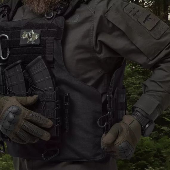 Плитоноска IBV Ukrarmor аналог IOTV, бронежилет-носій Cordura 1000 MOLLE, військова плитоноска ЗСУ, страйкбол, колір Чорний | Зображення 5