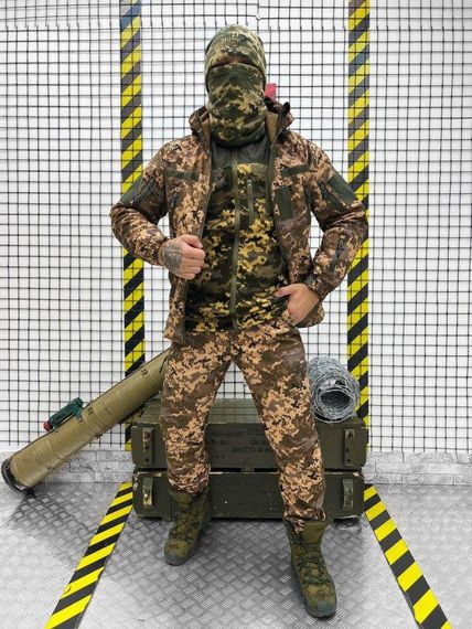 Тактичний Костюм піксель SoftShell софтшел 5в1 ВТ4936