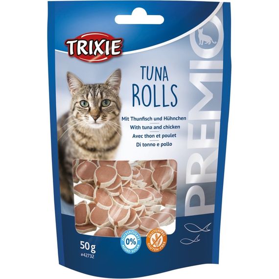 Ласощі для котів Trixie Premio Tuna Rolls з тунцем та куркою 50 гр