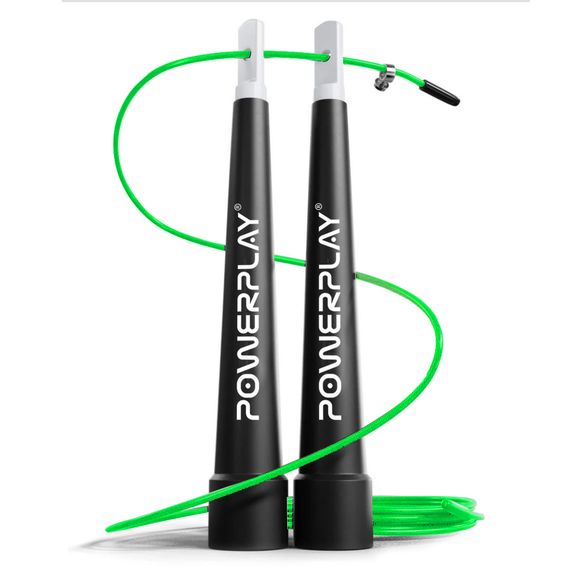 Скакалка швидкісна Паверплей 4202 Ultra Speed Rope Зелена (2,9m.)