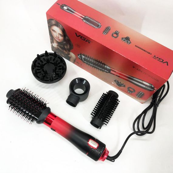 Фен-щетка стайлер VGR V-484 4 в 1. Цвет: красный | Зображення 7