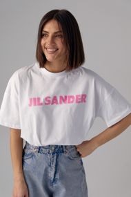 Женская футболка с надписью Jil Sander - белый цвет, L (есть размеры)