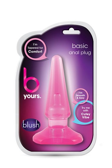 Анальна пробка BASIC ANAL PLUG PINK, Рожевий | Зображення 1