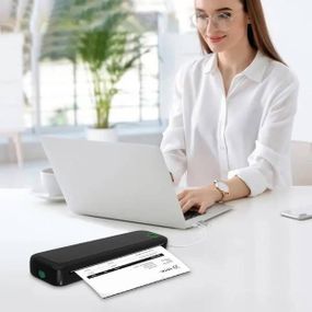 Термопринтер портативний A4 з бездротовим з'єднанням Bluetooth Phomemo M08F Чорний