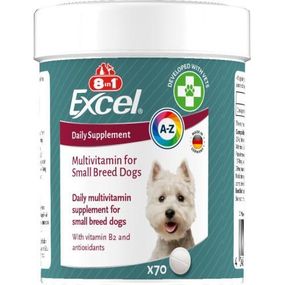 Вітаміни 8in1 Excel Multi Vitamin Small Breed для собак дрібних порід, мультивітамін, 70 шт.