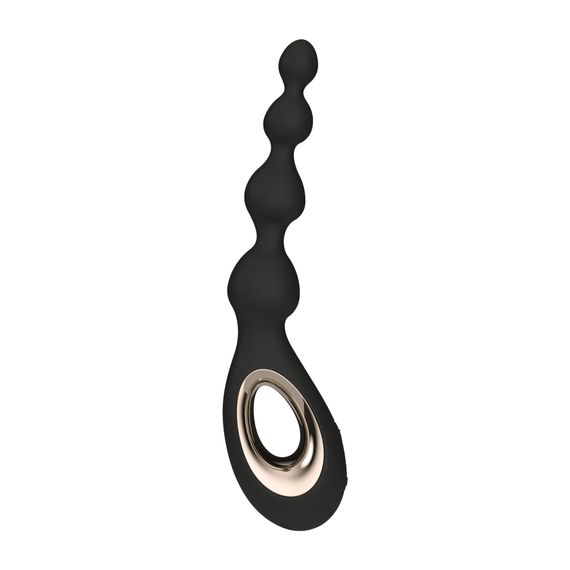 Анальне намисто з вібрацією LELO Soraya Beads Black, різний діаметр намистин, 8 режимів
