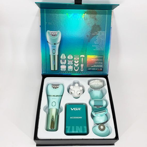 Аккумуляторный эпилятор для лица и тела, Водонепроницаемый депилятор, Электрическая терка для пяток JO-18 | Зображення 2