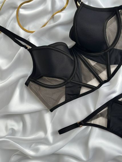 Комплект чорної еротичної білизни | Зображення 6