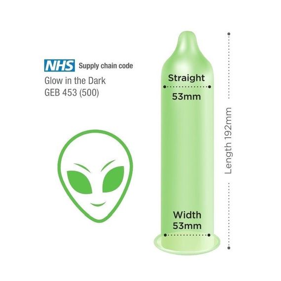 Презервативи, що світяться в темряві EXS Glowing веганські (ціна за 5 шт.) sexstyle | Зображення 3