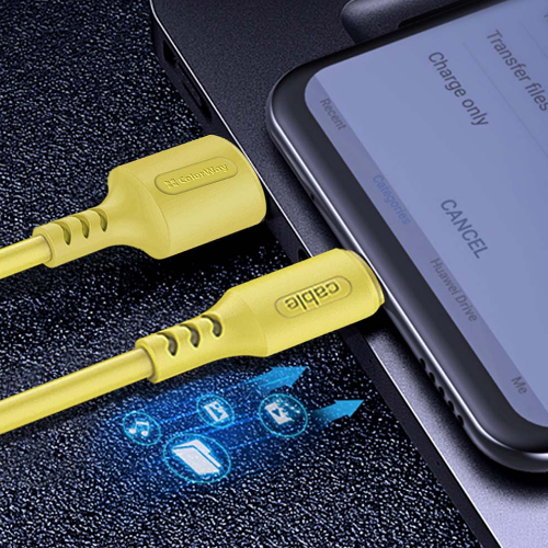 Кабель USB Lightning ColorWay CW-CBUL043-Y 2,4A 1м жовтий | Зображення 3