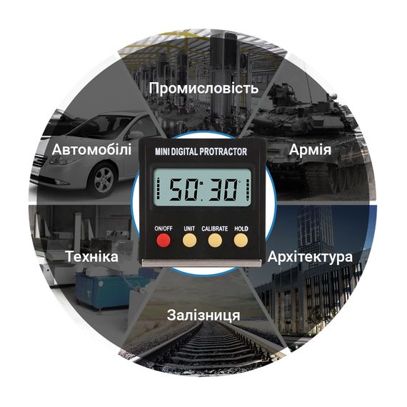 Кутомір електронний, магнітний рівень, транспортир, інклінометр FUERS 134SL(2) | Зображення 5