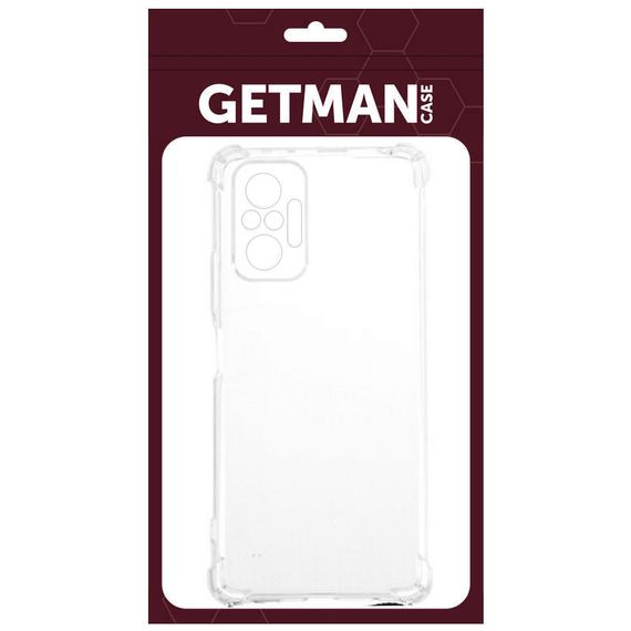 TPU чохол GETMAN Ease logo посилені кути Full Camera для Xiaomi Redmi Note 10 Pro / 10 Pro Max Безбарвний (прозорий) | Зображення 3