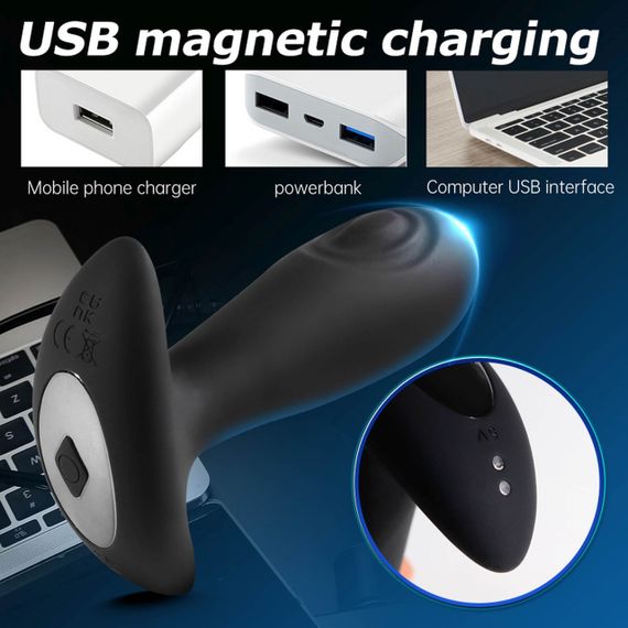 Анальна вібро пробка Dual tapping anal plug Sex Aura | Зображення 4