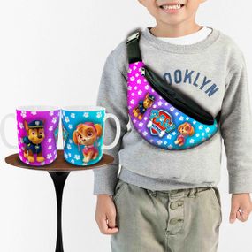 Набір: дитяча сумка-бананка+кружка Щенячий патруль 32х15см, бананка для хлопчика через плече на подарунок (01023)