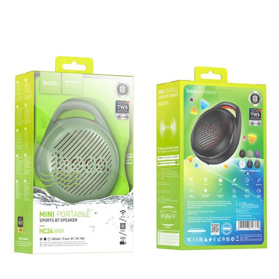 Портативна колонка HOCO HC24 Hearty sports BT speaker Spruce Green | Зображення 2