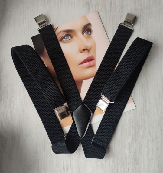 Підтяжки Х образні батал чорні