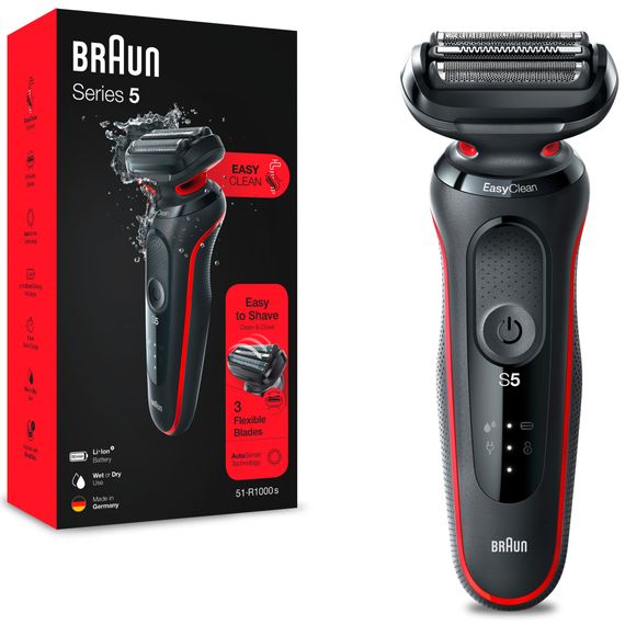Електробритва Braun Series 5 51-R1000s BLACK / RED | Зображення 1