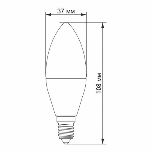 Лампа LED C37h 4,9W E14 4100К Videx | Зображення 2