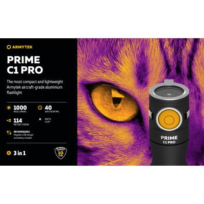 Фонарь Armytek Prime C1 Pro Marnet USB White (F07901C) | Зображення 9