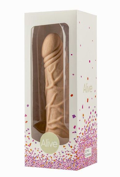 Фалоімітатор з присоскою Alive Fred, конусоподібний, діаметр від 4,2см до 4,7см, ПВХ, рельєфний sexstyle | Зображення 2