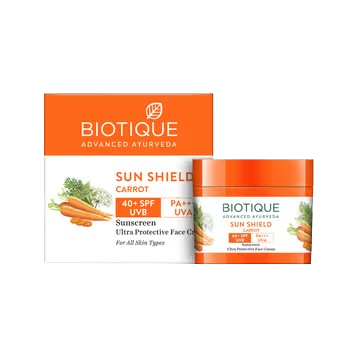 Солнцезащитный крем Биотик с морковью для лица 40+, SPF UVB, UVA, Pa++. 50 гр, Крем для лица, защитный крем | Зображення 1