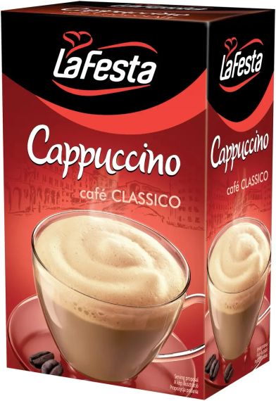 Капучино розчинний класичний La Festa Cafe Classico, 125 г (10 шт. х12,5 г), напій кавовий