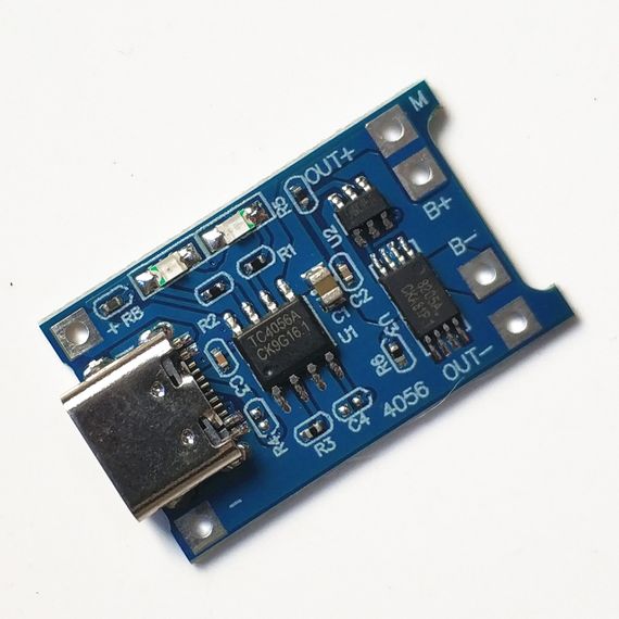 TP4056 контроллер заряда 5V 1A с функцией защиты аккумулятора, Type-C