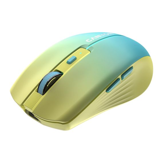 Мишка Canyon MW-44 LED Rechargeable Wireless/Bluetooth Yellow Blue (CNS-CMSW44UA) | Зображення 2