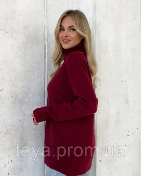 Свитер цвет бордовый размеры L, XL, XXL FI_009236 | Зображення 1