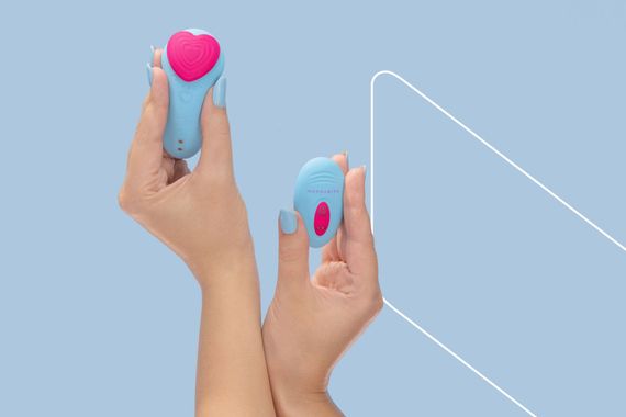 Вібратор у трусики FairyGasm HeartGem blue, на магніті, пульт ДК | Зображення 9