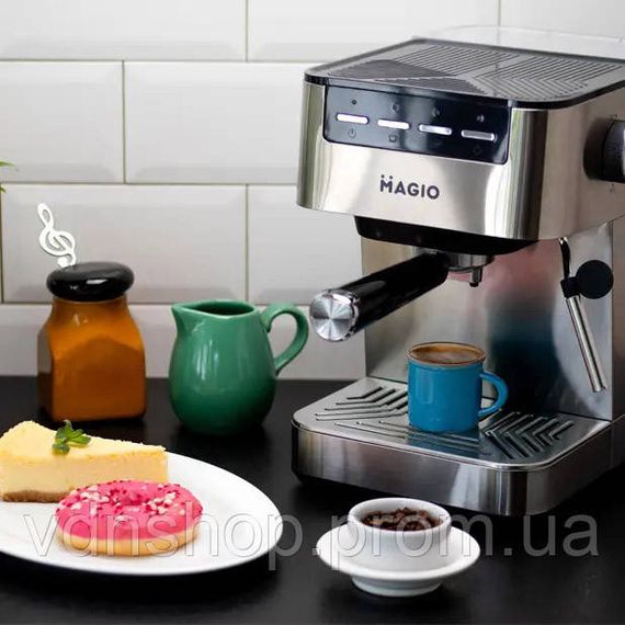 Кофеварка на роботу MAGIO MG-453 960 Вт, Кофеварка для настоящего кофе эспрессо Топ для дома DZ-71 | Зображення 5