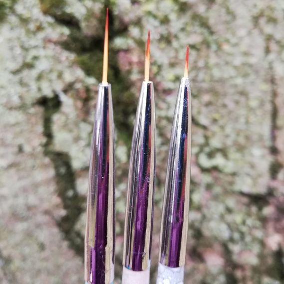 Набор кистей для росписи, вензелей и френча (3шт) | Зображення 1