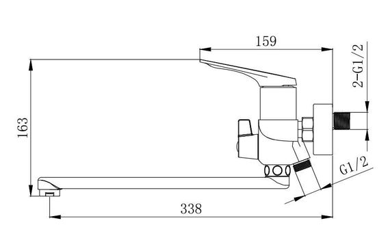 Змішувач для ванни VENTA BF305DC | Зображення 3