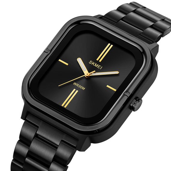Класичний чоловічий годинник Skmei 2275BKGD Black-Gold | Зображення 1