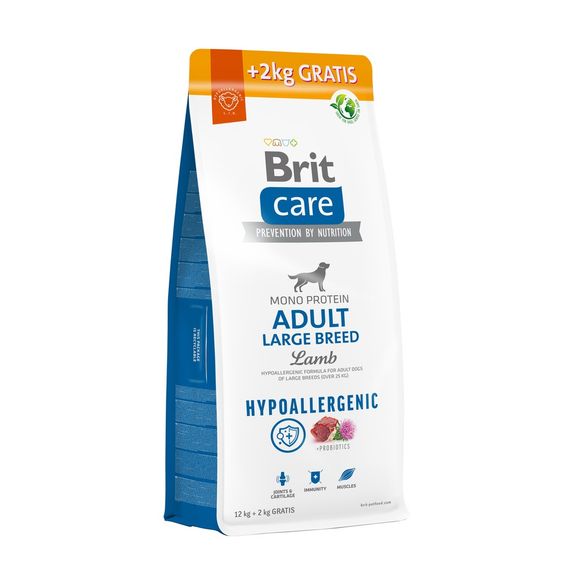 Brit Care Adult Large Breed Lamb сухий корм з ягнятком для собак великих порід, 12 + 2 кг