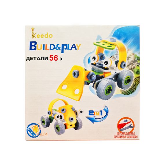 Конструктор Build&Play 2 в 1 "Будівельники" HANYE J-7725, 56 елемента | Зображення 1