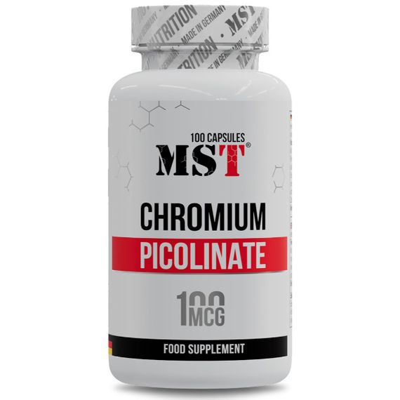 Микроэлемент Хром для спорта MST Nutrition Chromium Picolinate 100 Caps