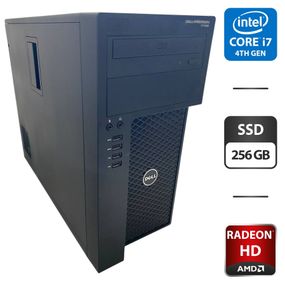 Робоча станція Dell Precision T1700 Tower / Intel Core i7-4770 (4 (8) ядра по 3.4 - 3.9 GHz) / 16 GB DDR3 / 256 GB SSD / AMD Radeon HD 5750, 1 GB GDDR5, 128-bit / DVD-ROM б/в