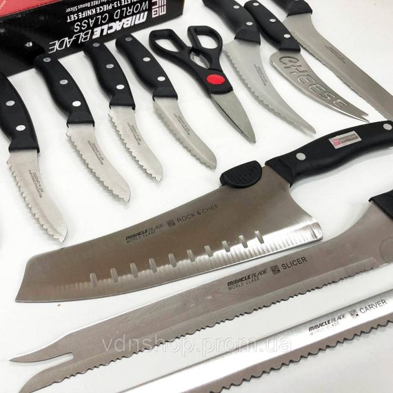 Стальные кухонные ножи Contour Pro Knives 13, Набор ножей кухонные ножи поварские набор PF-57 | Зображення 4