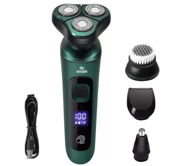 Электробритва 4 в 1 Shaver 9D зеленая | Зображення 5