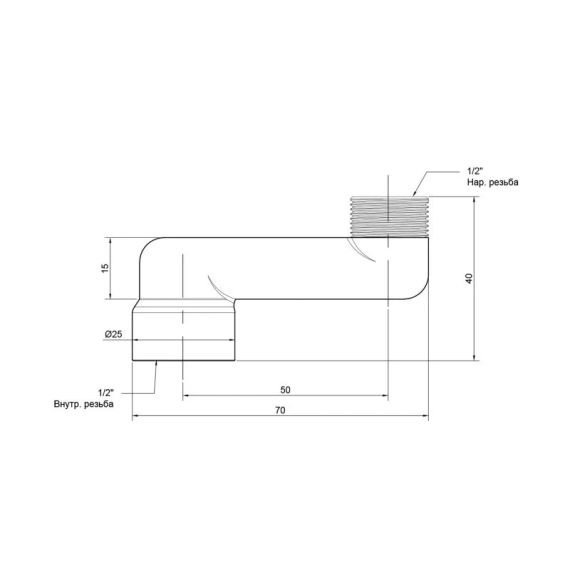 Эксцентрик радиаторный Icma 1/2"х5 см No720 | Зображення 1
