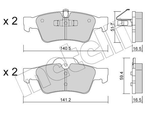 Колодки гальмівні задні Mercedes Benz M-class W164 R-class W251 GL-class X164 05-14 G-class W463 04- 22-0568-1 | Зображення 1