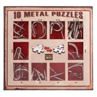 Набір головоломок 10 Metall Puzzles red Eureka 3D Puzzle 473358, 10 головоломок | Зображення 2