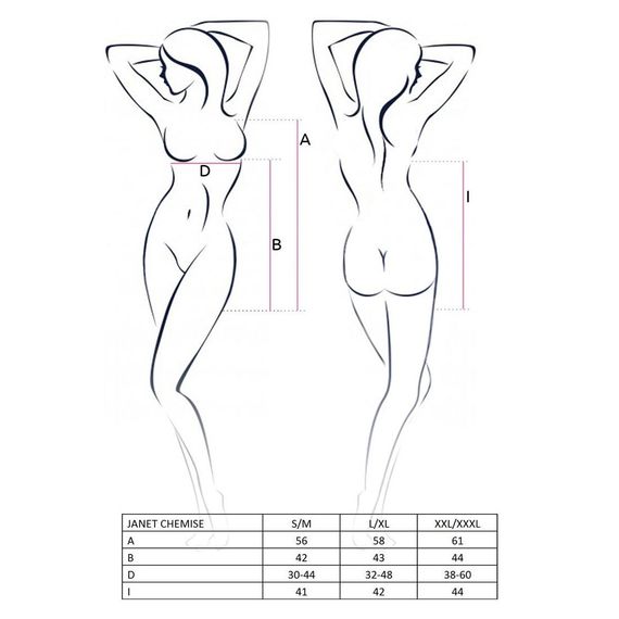 Прозора сорочка бебі дол Passion JANET CHEMISE L/XL, white, трусики | Зображення 2