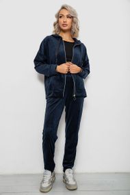 Спортивный костюм женский велюровый, цвет синий, 257R4119