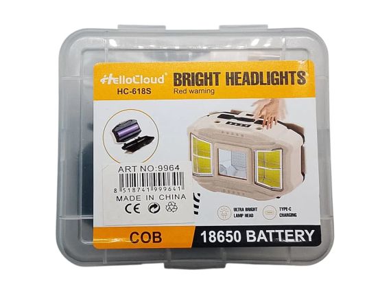 Налобний Ліхтарик HC 617 COB Сенсор RED/BLUE WARNING HC 617 | Зображення 3