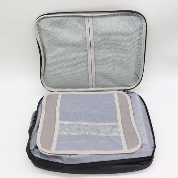 Дорожня сумка органайзер з кодовим замком (37х10,5х27см), Home Cleaning, Чорна / Сумка для зберігання документів | Зображення 8